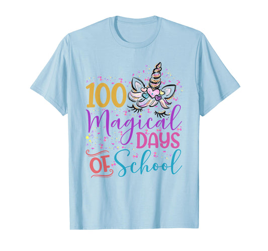I Magically Survived 100 Days Unicorn Teacher 100th Day Men Women Kids T-Shirt