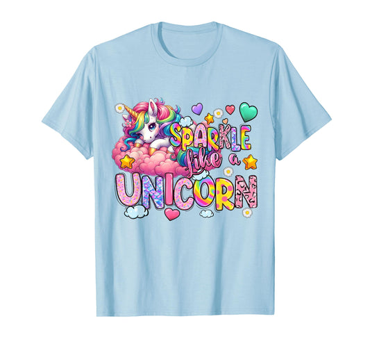 Womens Sparkle Like A Unicorn Cute T-Shirt