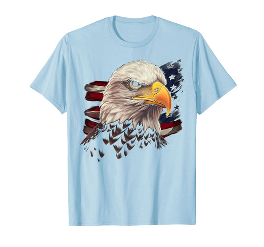 American Flag Eagle Birds USA Patriotic Design T-Shirt