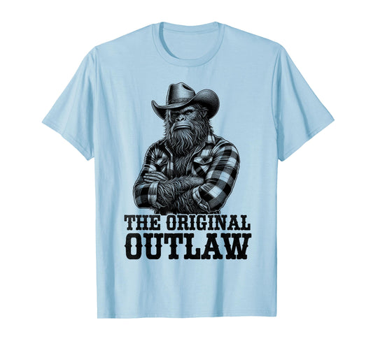 Bigfoot Sasquatch Funny Vintage Cowboy Cryptid Graphic Myth T-Shirt