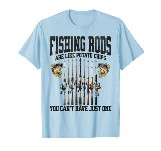 Funny Fishing Tuna Bass Rod Fisherman Cool Dad Quote T-Shirt