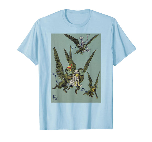 Retro OZ Winged Flying Monkey T-Shirt-Dorothy Toto Tin Man T-Shirt