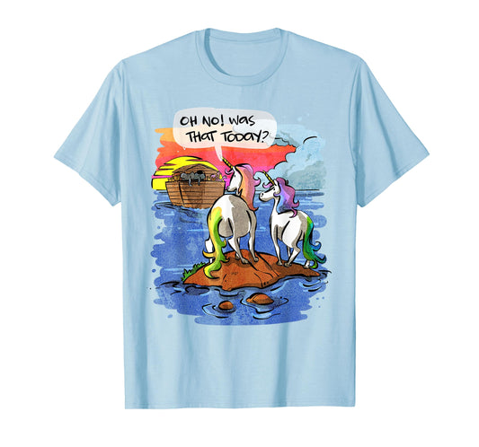 Noah Guy Unicorn Noahs Ark Design For Girls And Adults T-Shirt