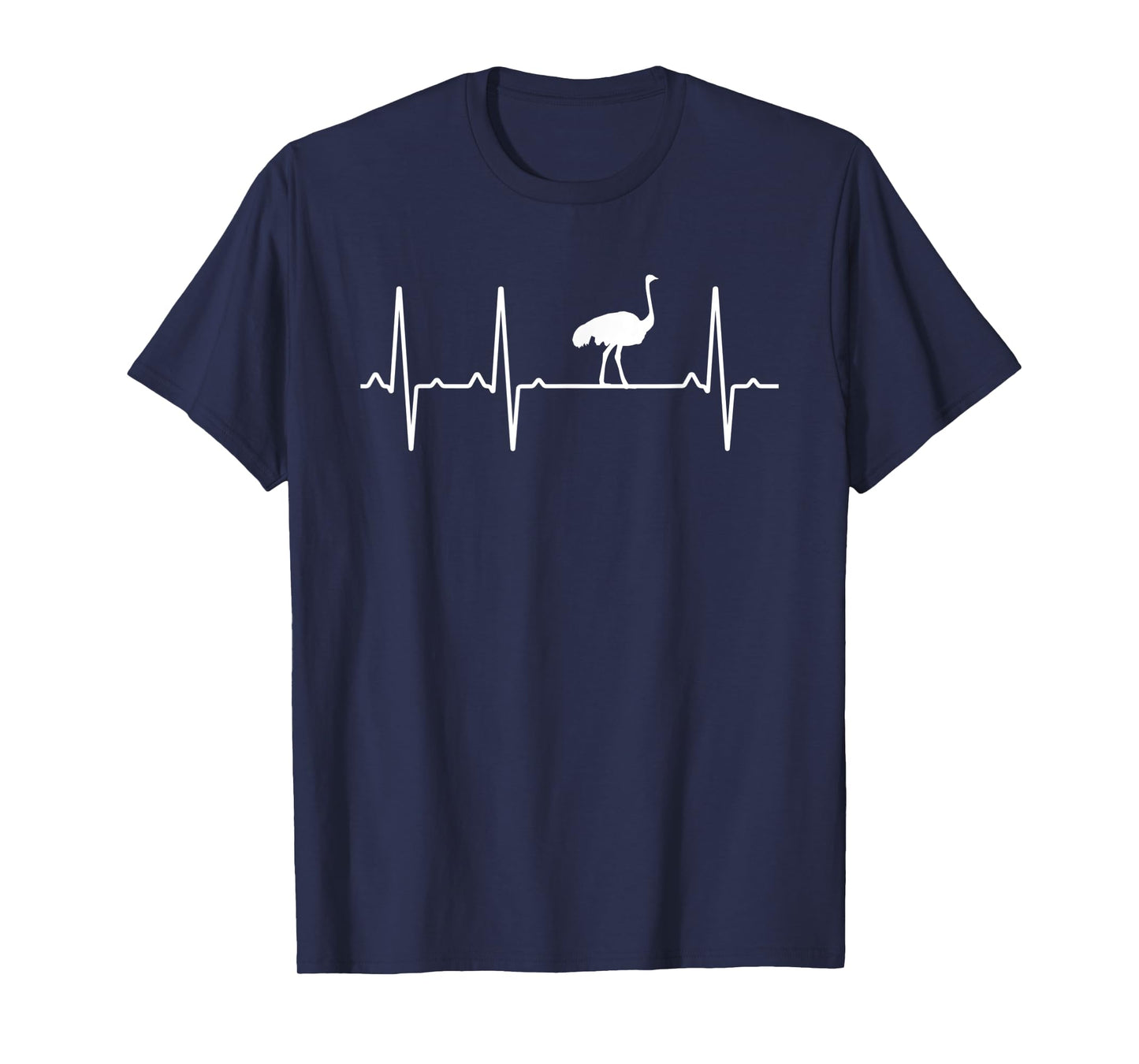 Ostrich Heartbeat Gift For Men Women Flightless bird Lover T-Shirt
