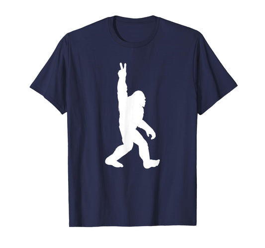 Bigfoot Victory Peace Sign T-Shirt
