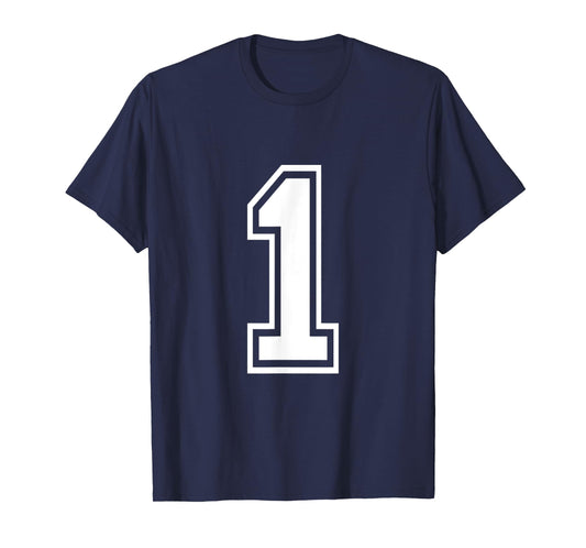 Football Jersey Number 1 One T-Shirt