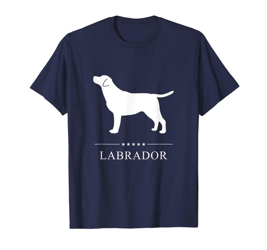 Labrador Dog White Silhouette T-Shirt