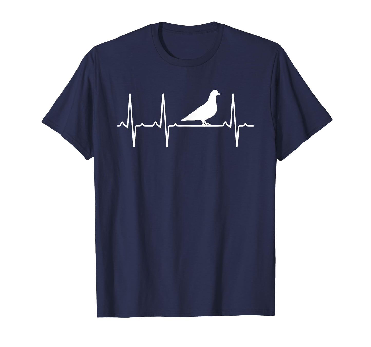 Pigeon Heartbeat Gift For Men Women Bandtail Bird Dove Lover T-Shirt