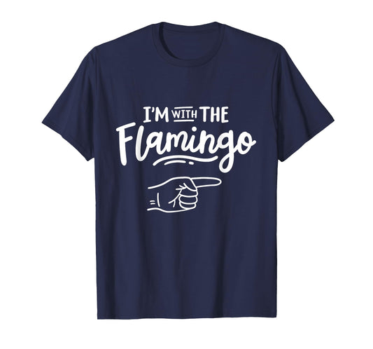 I'm With Flamingo Funny Halloween Costume Party Couples T-Shirt