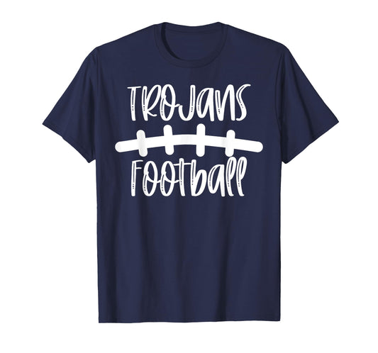 Trojans Football School Spirit Team Mascot Game Night T-Shirt