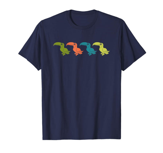 Retro Exotic Bird Tropical Toucan T-Shirt