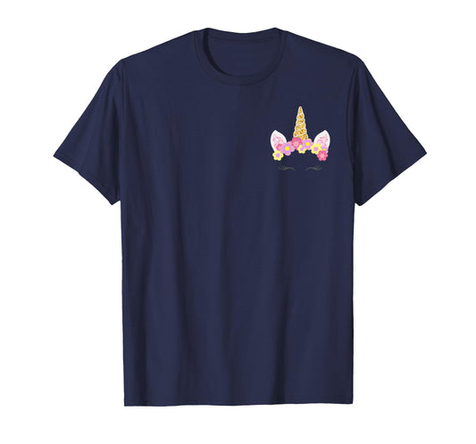 Unicorn Pocket Adorable Unicorns Girls T-Shirt