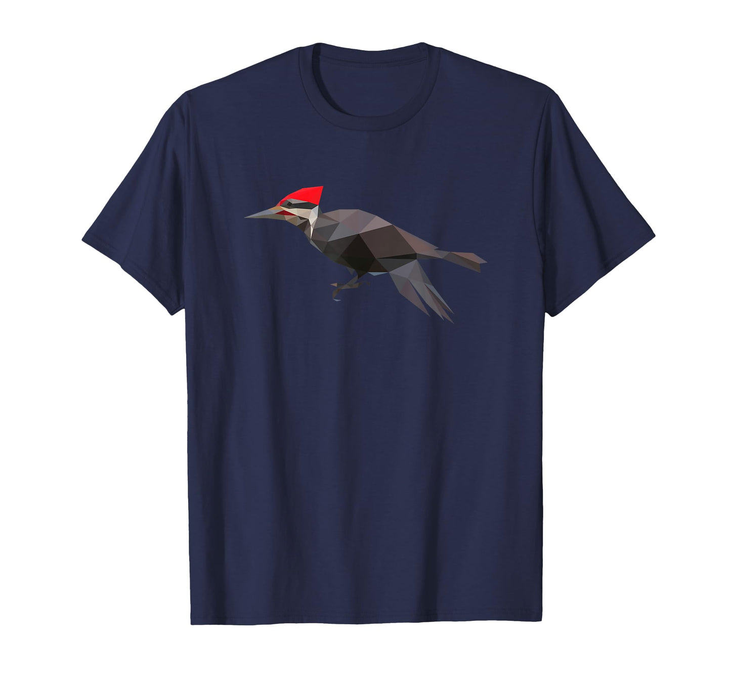 Geometric Woodpecker Bird Shirt Birdwatching Bird Lover T-Shirt