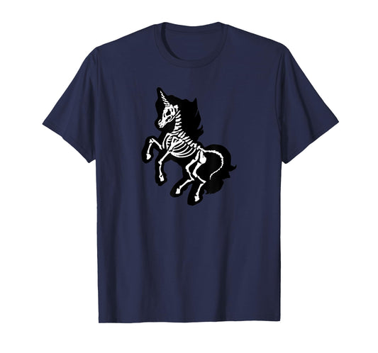 Gothic Unicorn Skeleton Kawaii Alternative Goth T-Shirt