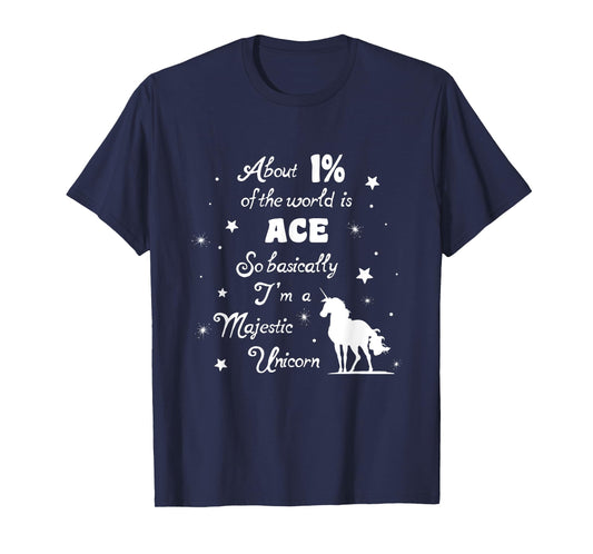 Ace Majestic Unicorn tshirt Asexuality Asexual pride t-shirt T-Shirt