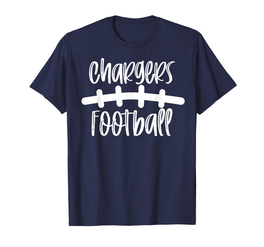 Chargers Football School Spirit Team Mascot Game Night T-Shirt