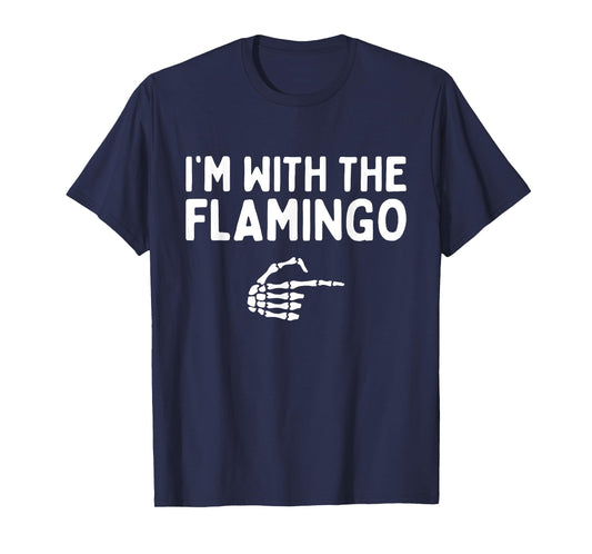 I'm With The Flamingo Halloween Costume Matching Couples T-Shirt