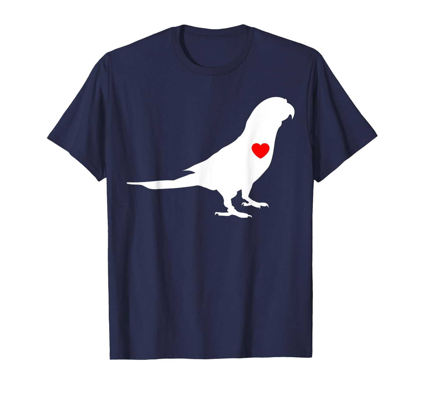 Parrot Heart Parakeet Tiel Quarrion Cockatoo Bird Ringneck T-Shirt