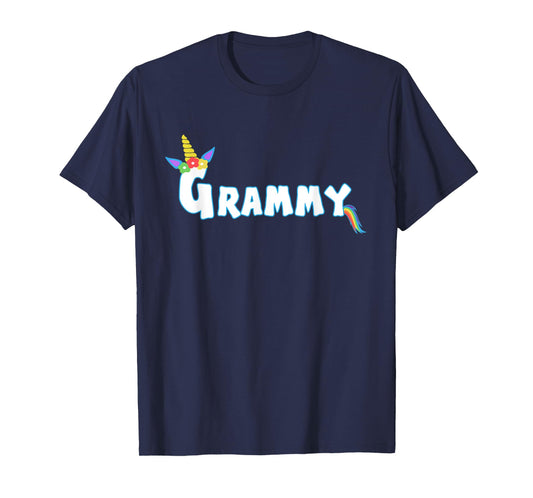 Unicorn Birthday Girl Funny Grammy Grandma Family Matching T-Shirt