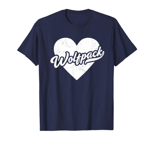 Vintage Wolfpack High School Spirit Go Pack Love T-Shirt