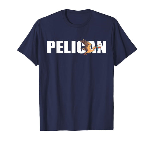 Pelican Fish Catch Tropical Bird Animal Pelican Bird Lover T-Shirt