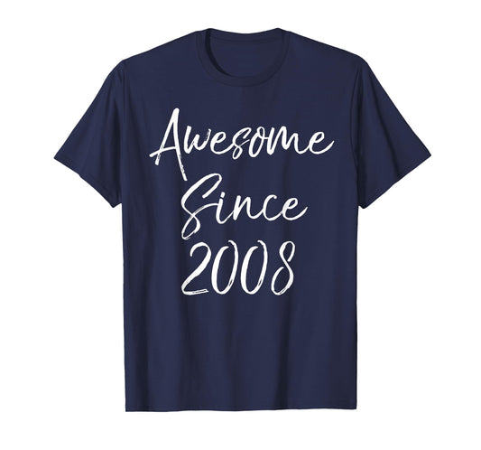 Awesome Since 2008 Shirt for Youth 10th Birthday Gift Girls T-Shirt