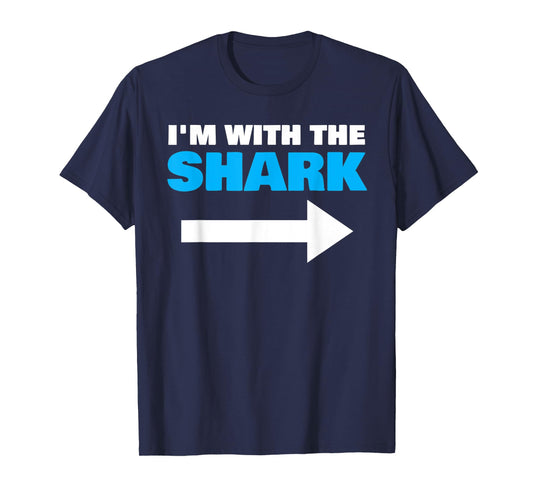 I'm With The Shark Fun Matching Halloween Couple Costume T-Shirt