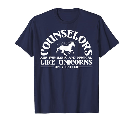 Funny Licensed Counselor Appreciation Unicorn Lover Humor T-Shirt
