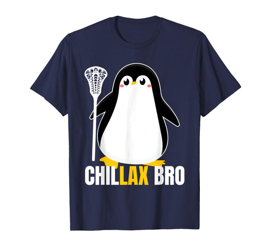 Lacrosse Penguin Funny LaX Team Lacrosse Christmas Pj T-Shirt