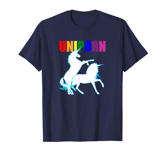Funny Adult Gay Dirty Unicorn Inappropriate Naughty LGBT T-Shirt