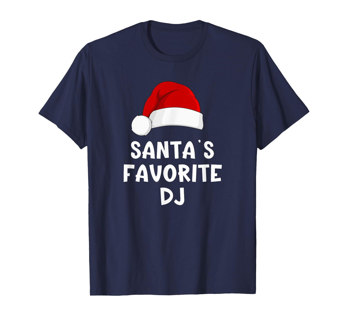 Christmas Santa's Favorite DJ Funny Xmas Deejay Disc Jockey T-Shirt