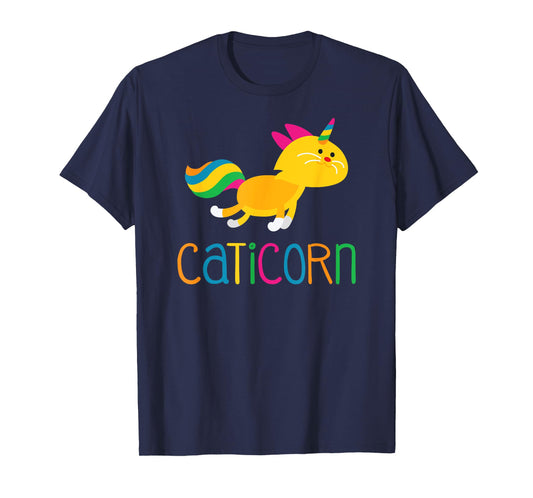 Caticorn Rainbow T shirt Meowgical Cat Unicorn Kittycorn Tee T-Shirt for Men Women Girls Kids