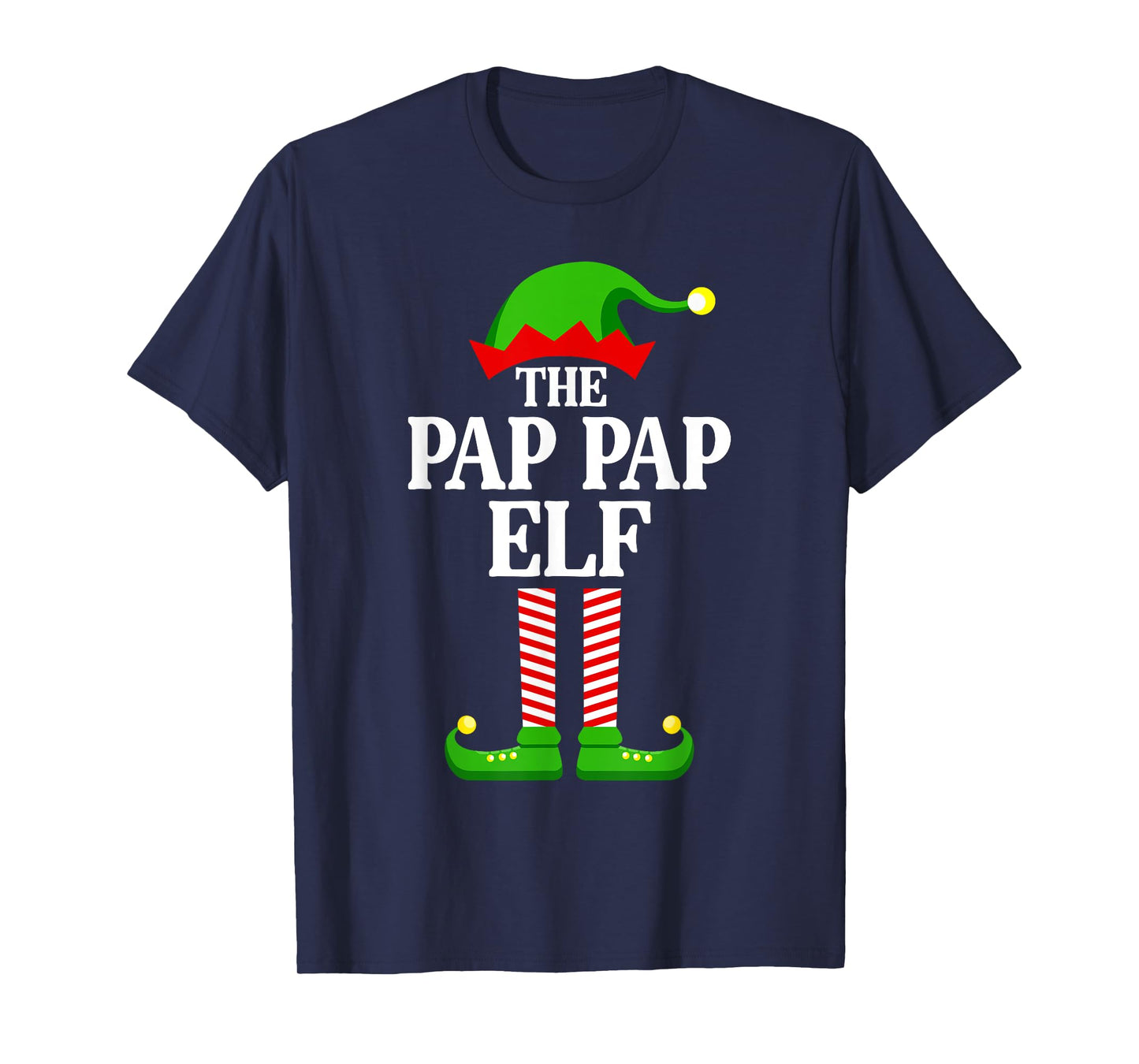 Pap Pap Elf Family Matching Group Funny Christmas T-Shirt