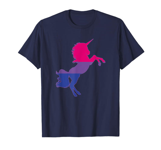 Bisexual Unicorn Pride Flag Shirt Gift Bi Women Men and Kids T-Shirt