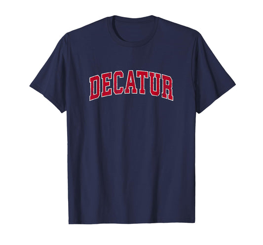 Decatur Georgia GA Vintage Sports Design Red Design T-Shirt