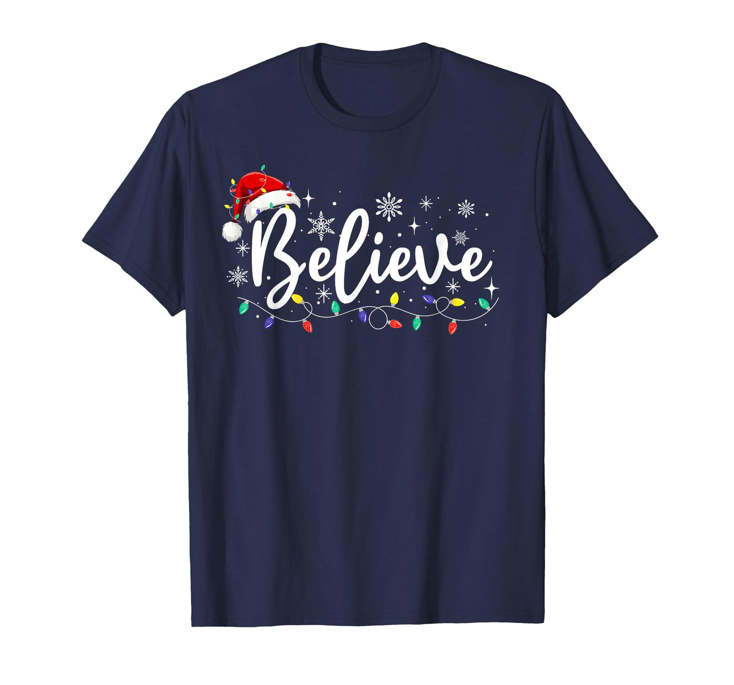 Christmas Shirt - Believe Santa Claus Believe Christmas Kids T-Shirt