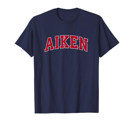 Aiken South Carolina SC Vintage Sports Design Red Design T-Shirt