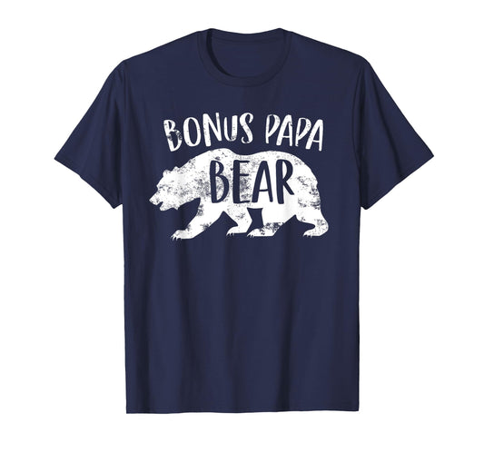 Bonus Papa Bear Best Stepfather Ever Step Son Stepdad Themed T-Shirt
