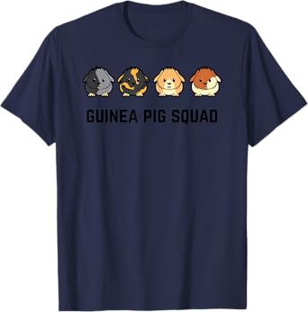 Cute Cavy Guinea Pig Rodent Team Squad T-Shirt