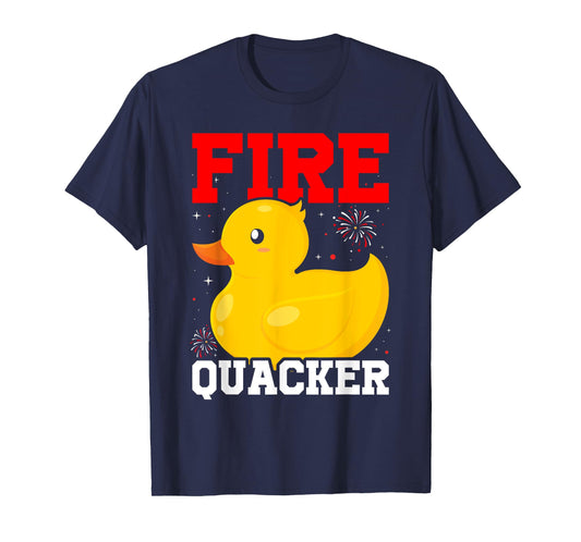 Fire Quacker Rubber Duck 4th Of July Firework T-Shirt