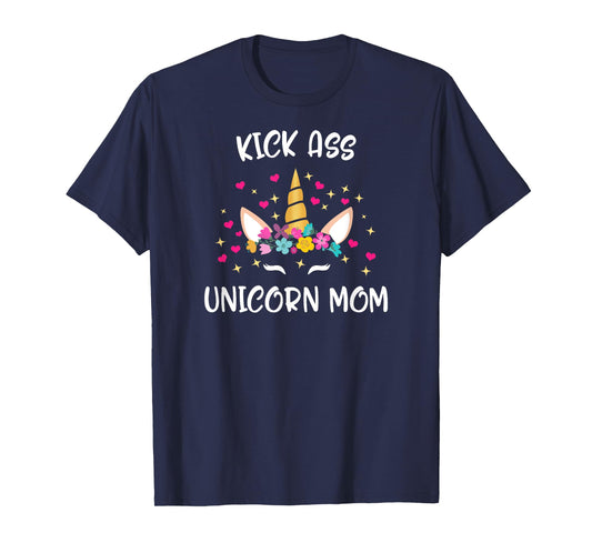 Mother's Day Kick Unicorn Mom Colorful Ass Women Gift T-Shirt