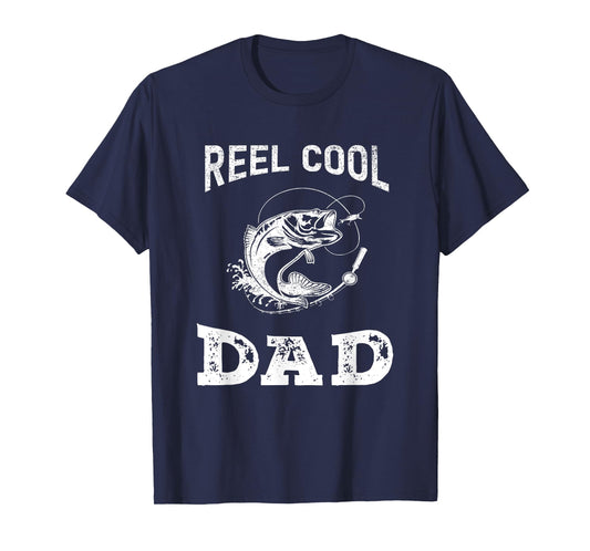 reel cool dad papa fisherman Daddy father's day Fishing gift T-Shirt