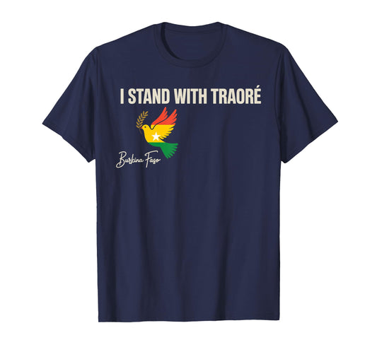 I Stand With Burkina Faso-Ibrahim Traoré Retro Bird T-Shirt