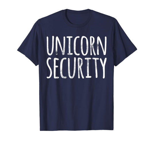 Unicorn Security Halloween Costume Dad Men Husband Easy Lazy T-Shirt