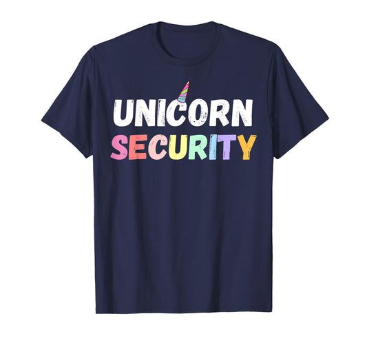 Halloween Mother Daughter Costume Unicorn Security Dad Mom T-Shirt