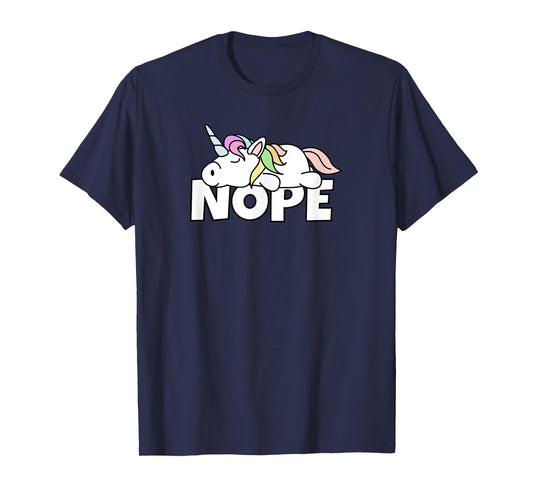 Lazy Unicorn Nope T-Shirt