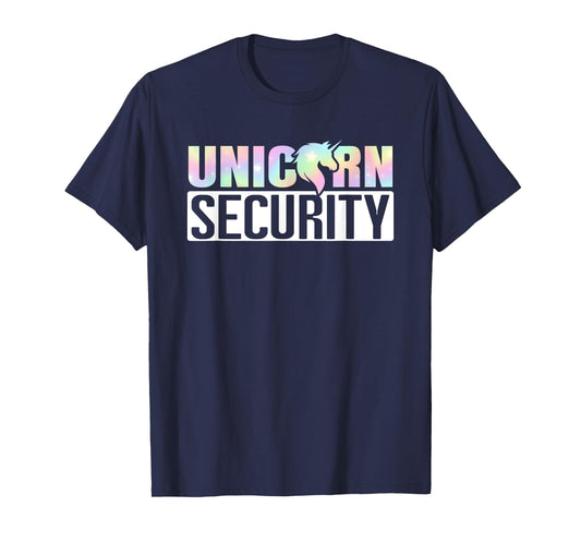 Halloween Mom Dad Daughter Adult Costume Unicorn Security T-Shirt