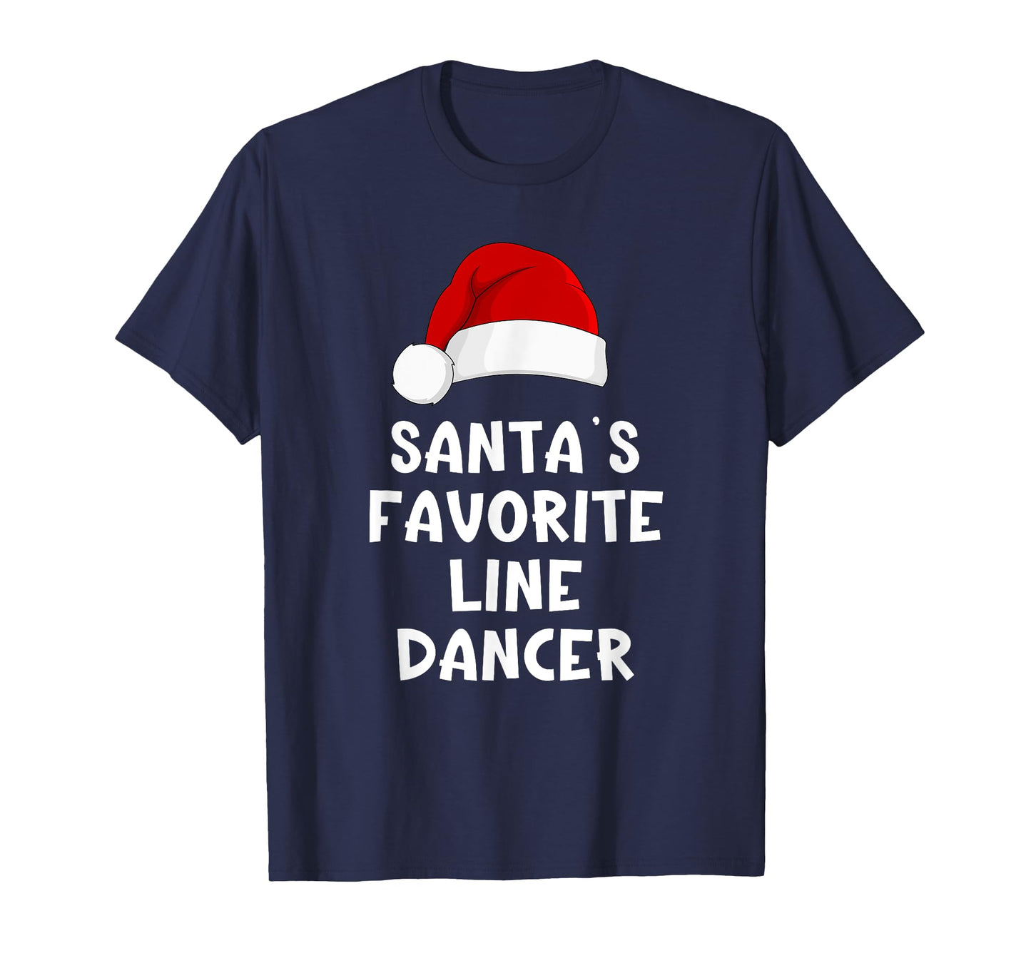 Christmas Santa's Favorite Line Dancer Funny Dancing Dance T-Shirt