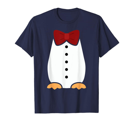 Penguin Tuxedo Funny Costume Halloween Outfit Bow Tie T-Shirt