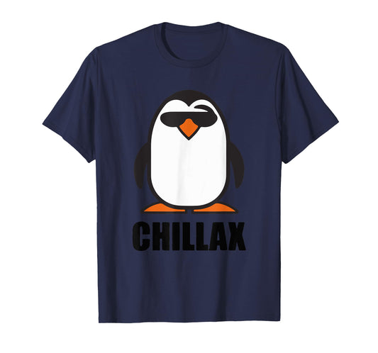 Funny Christmas Winter Penguin shirts, puns, Chillax Shirt T-Shirt